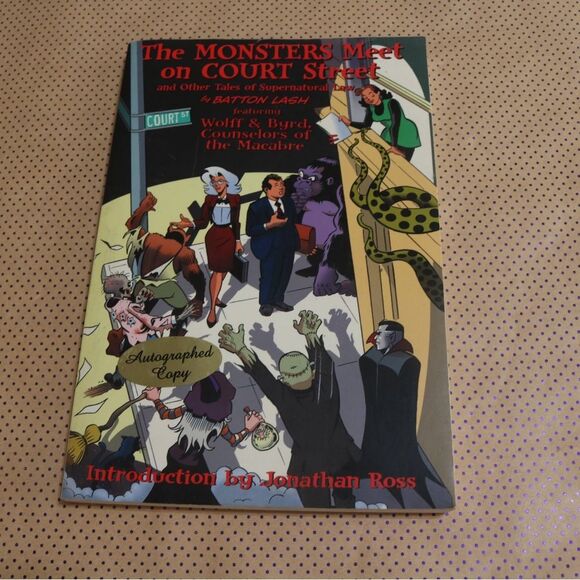 SIGNED Batton Lash The Monsters Meet on Court Street Book - Picture 1 of 2